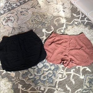 BUNDLE Black and Cognac High-waisted Skirt